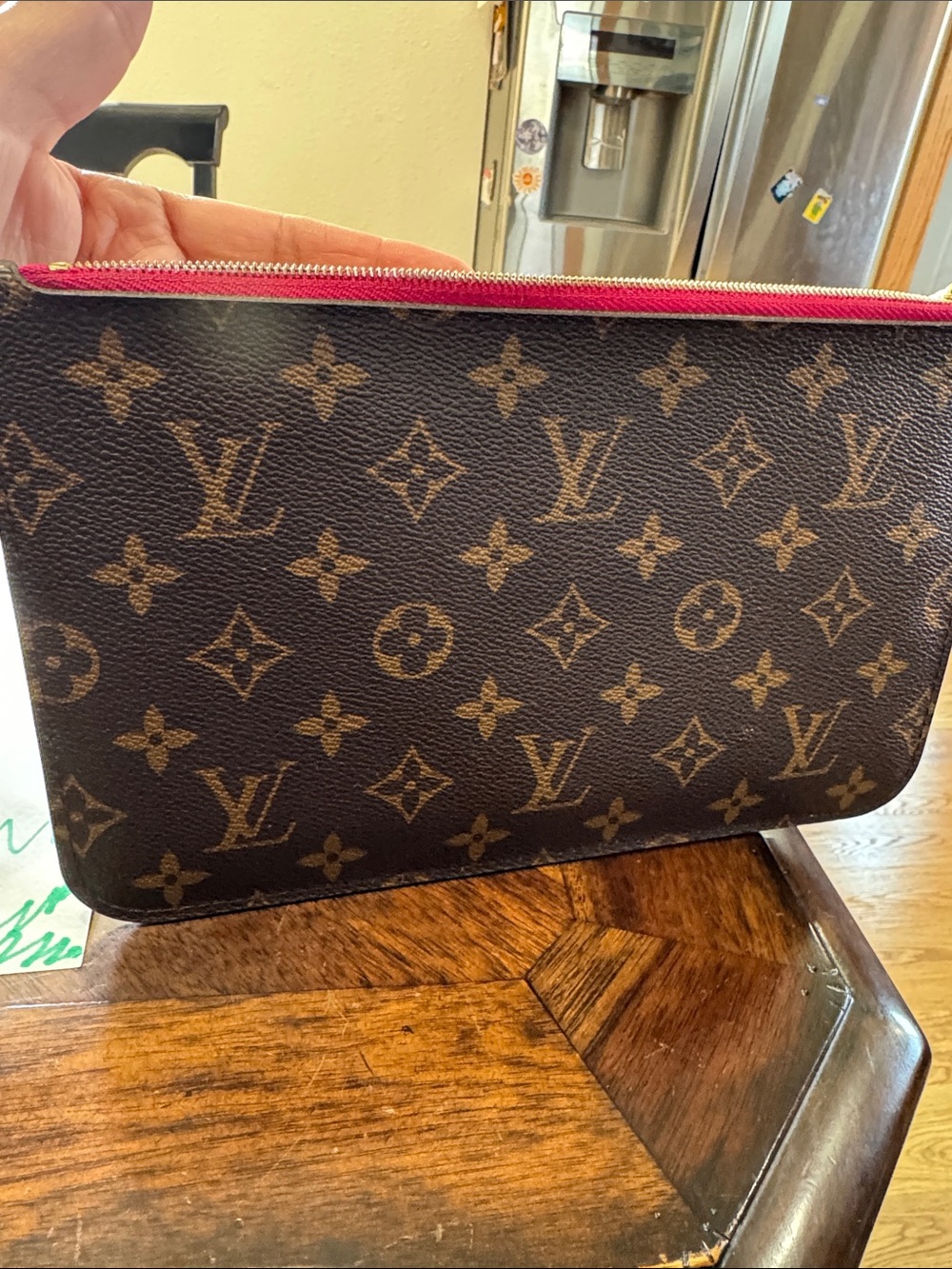 Authentic Louis Vuitton Monogram Canvas Pouch/wristlet from Neverful GM
